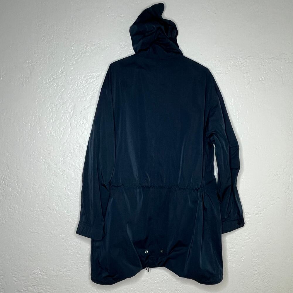 Gap Hooded Rain Coat Trenchcoat  Utilitycore Women Navy Blue Large - Picture 4 of 8